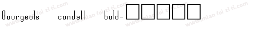 Bourgeols condalt bold字体转换
